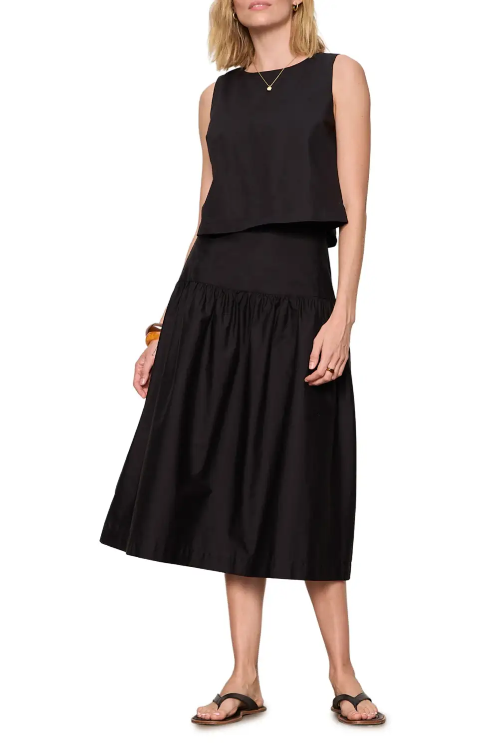 Cropped Relaxed Lightweight Shell Top