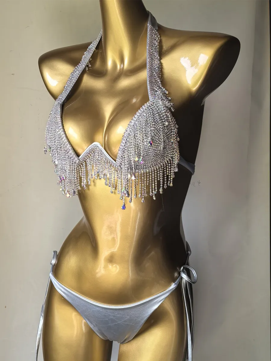 Alessia Rhinestone Tassel Bikini