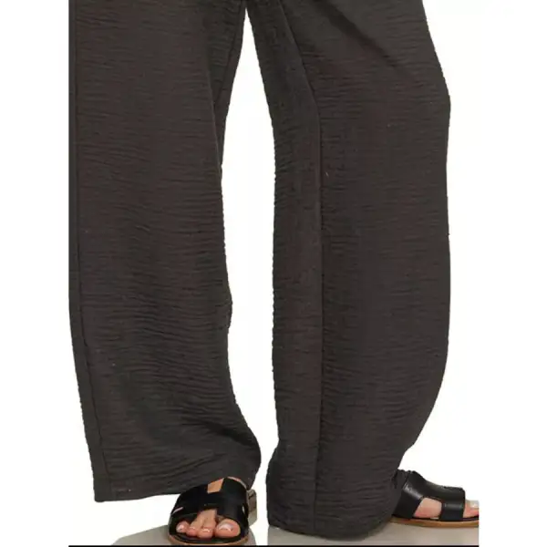 Woven Crepe Elastic Band Pants