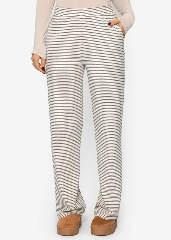 Off White Striped Pants