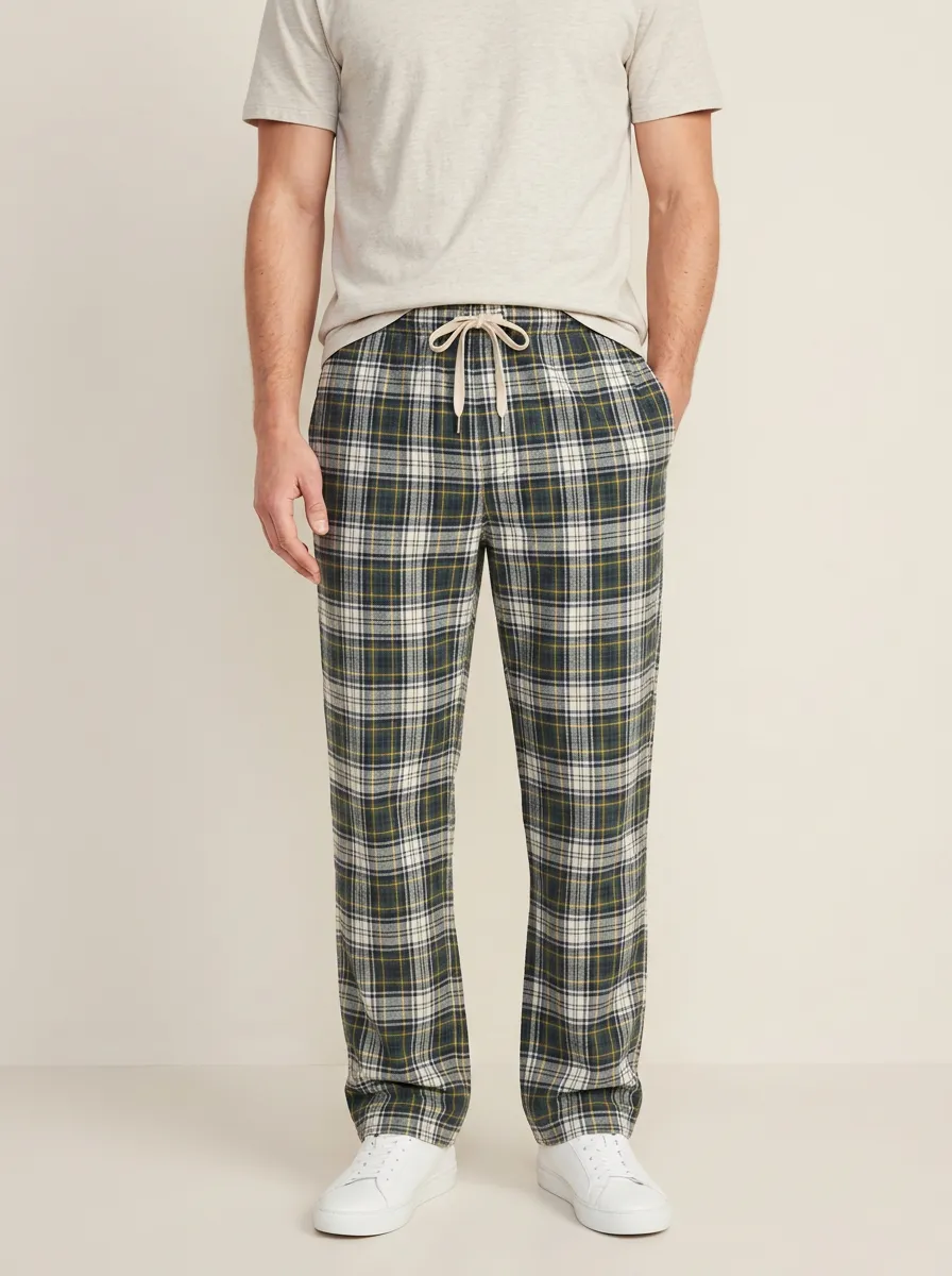 Men's Casual Lounge Plaid Pajama