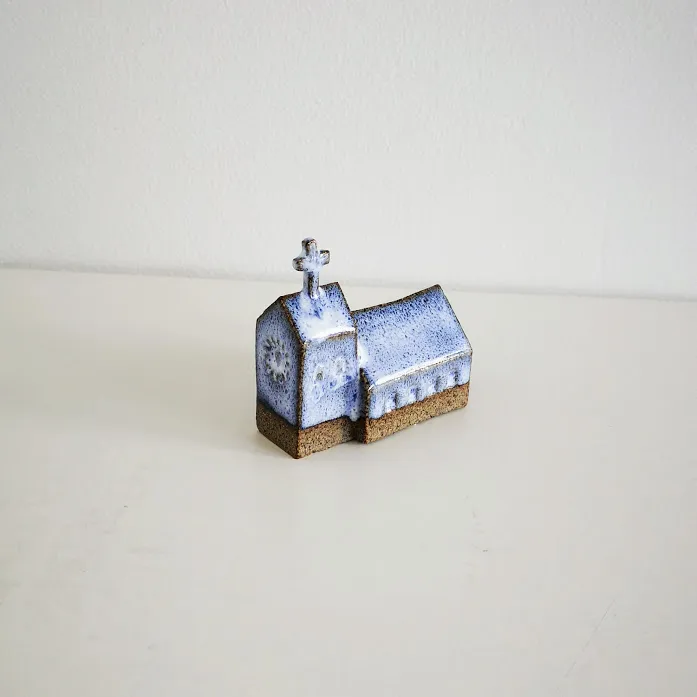 Handcrafted Ceramic Church Ornament