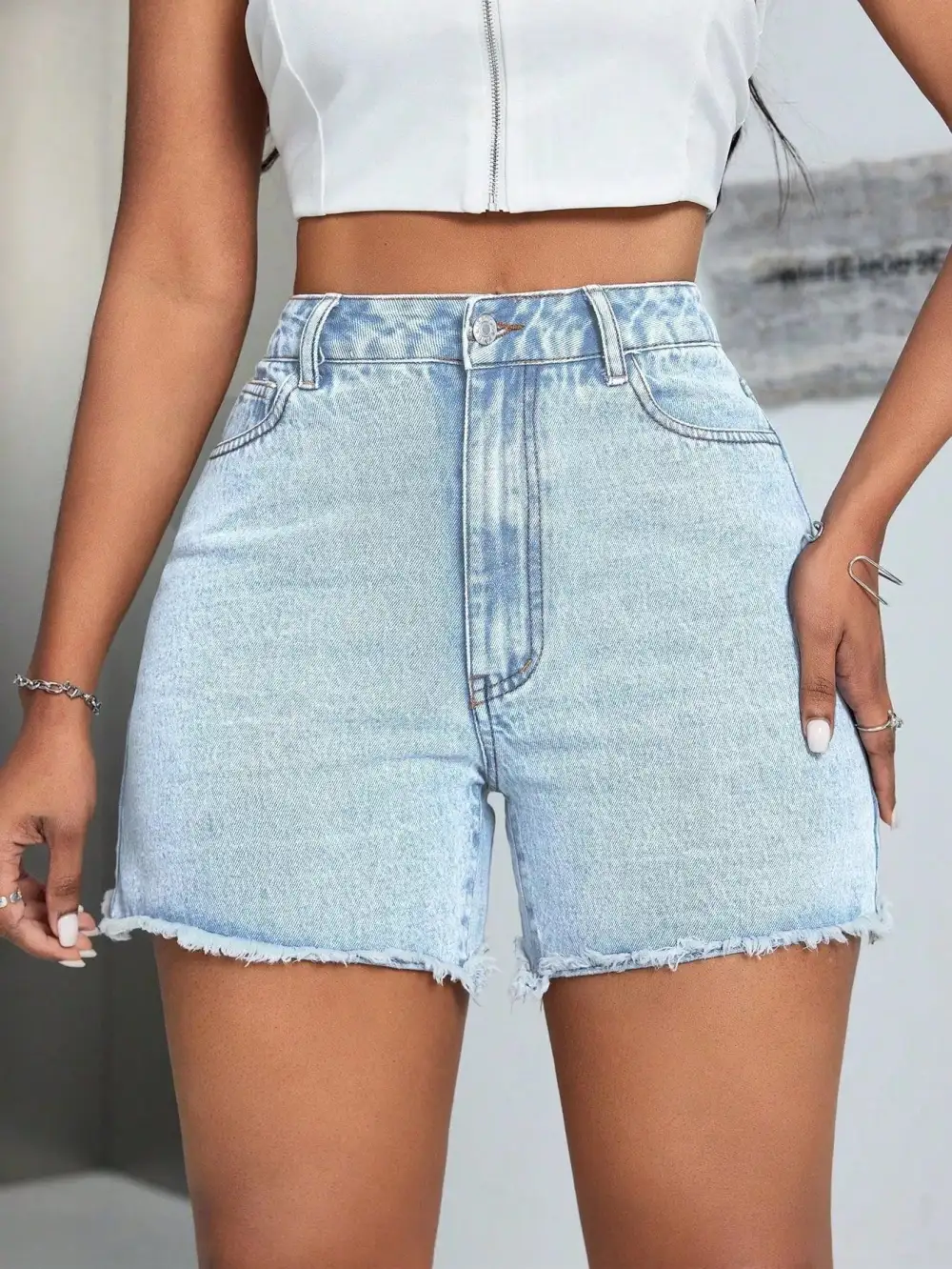 Weekend Raw Hem Shorts