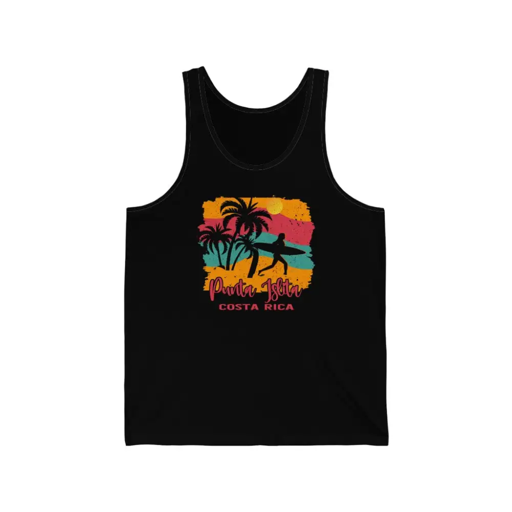 Beach Surf Sunset Graphic Tank Top
