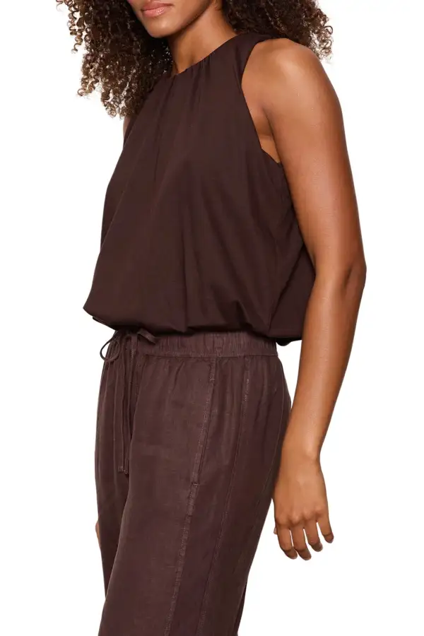 Bubble Hem Fitted Lightweight Tank Top