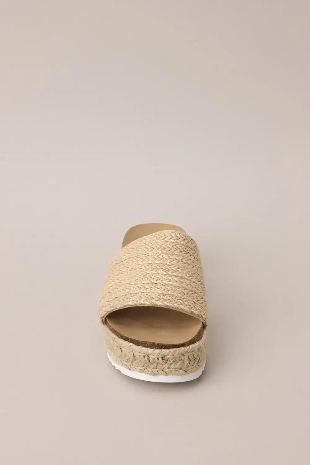 Two-Tone Woven Platform Sandals