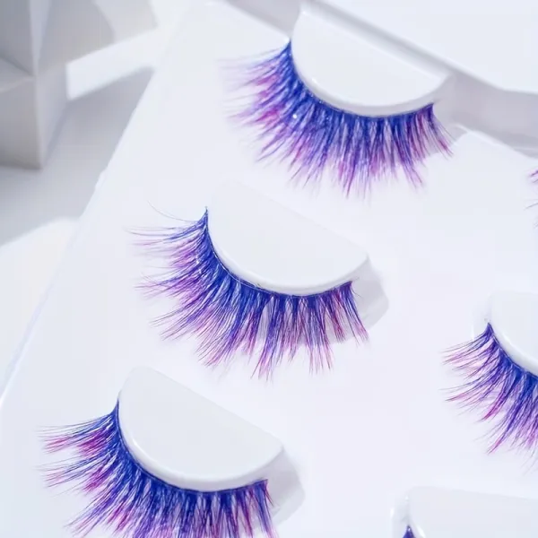 Bold Purple False Eyelashes