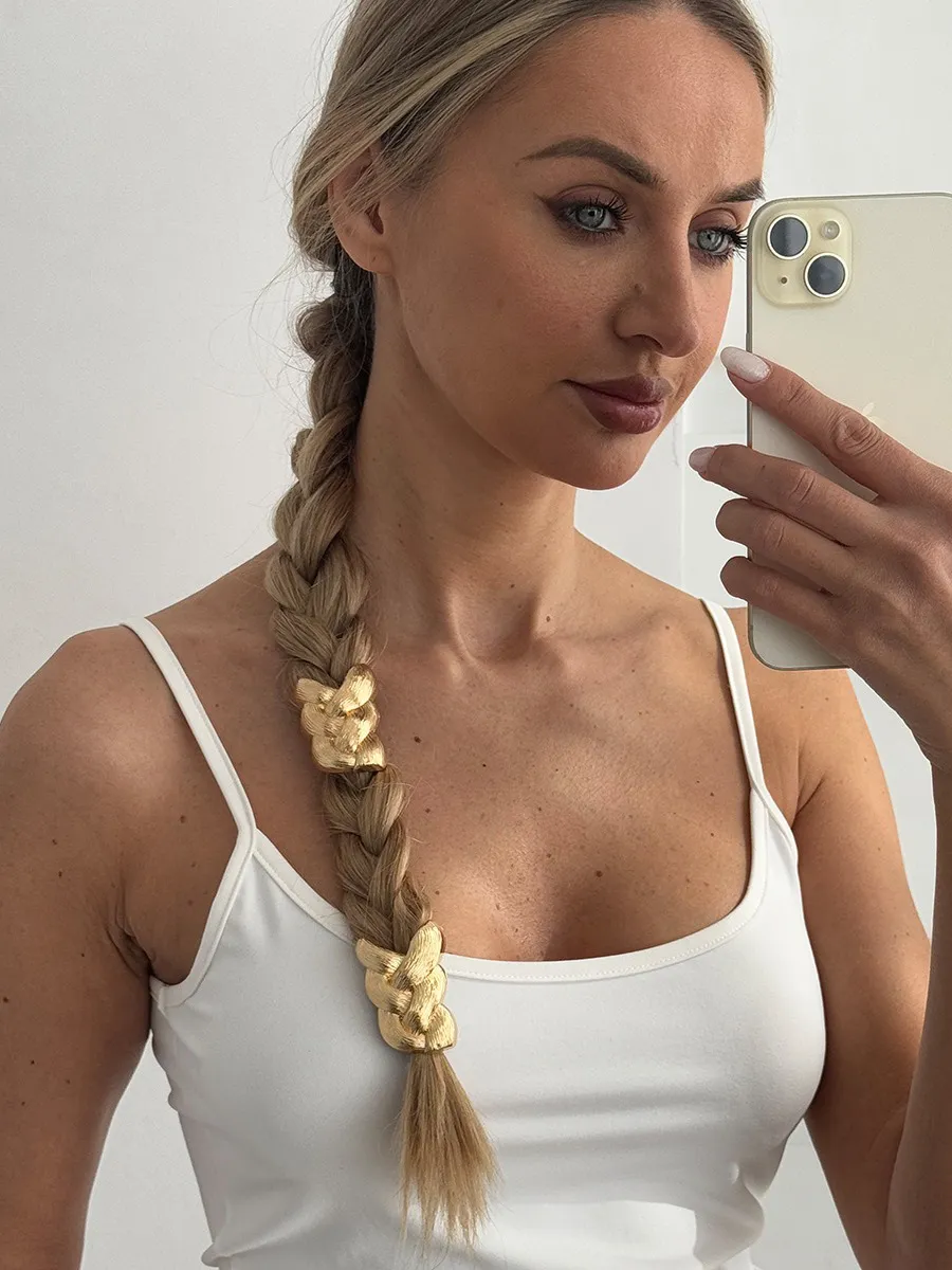 Elise Metal Braid-Shaped Hair Tie