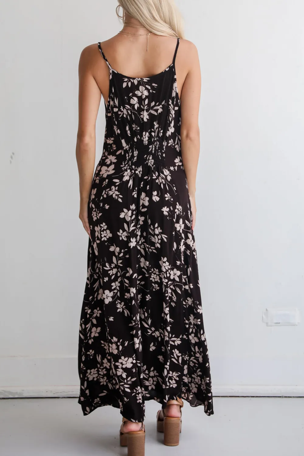 Black Floral Maxi Dress