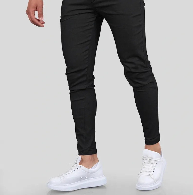 Black Slim Fit Stretch Pants