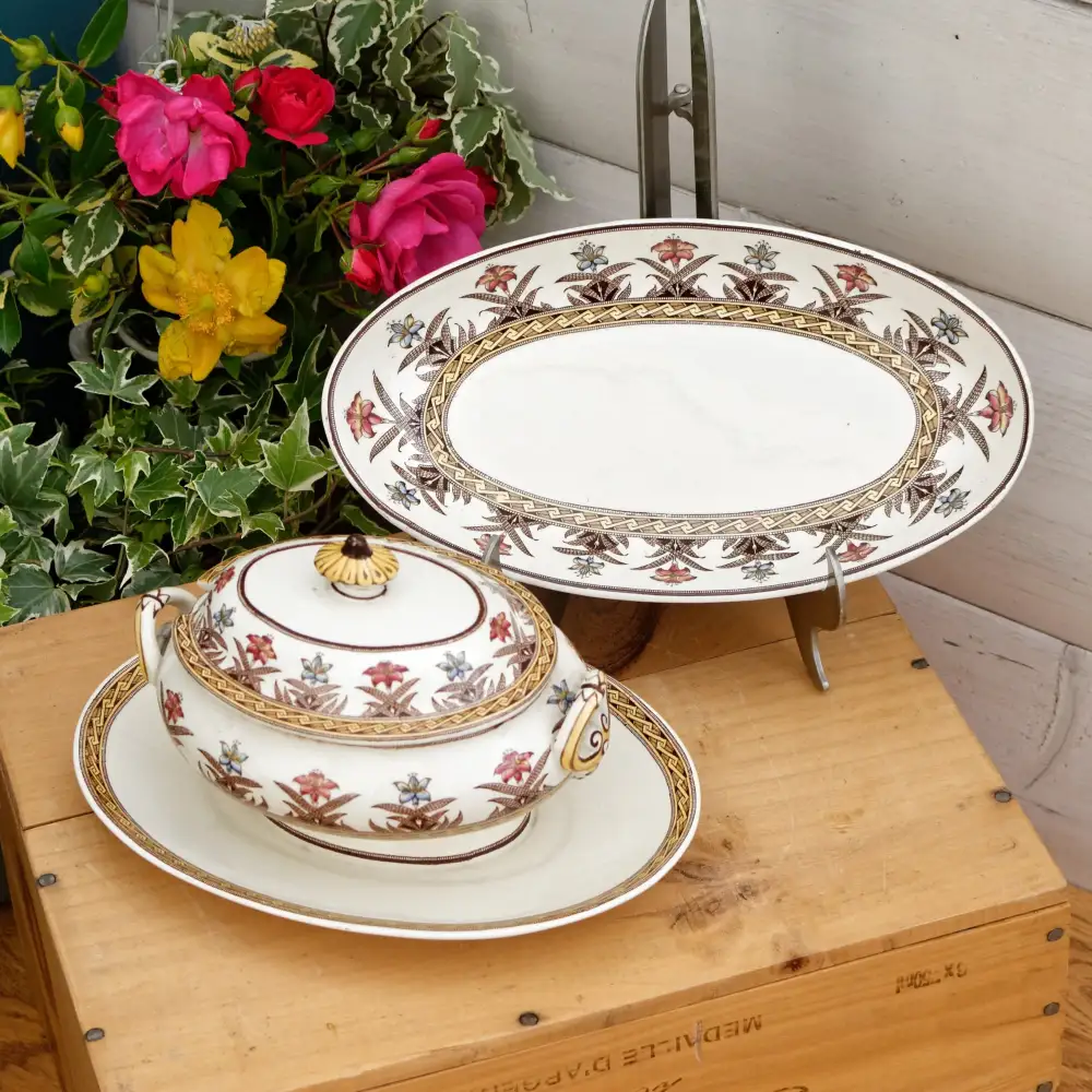 Tabletop Transferware Gravy Boat