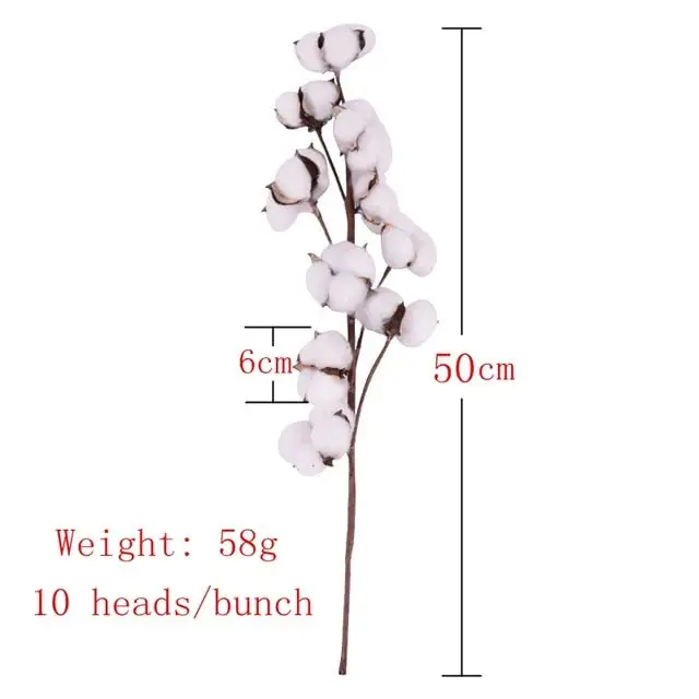 Floral Artificial Cotton Decorative Botanical Accent