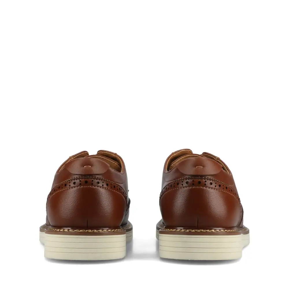 Brogue Detail Slip On Leather Shoes