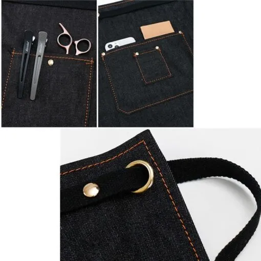 Waist Denim Canvas Cotton Strap Kitchen Work Apron