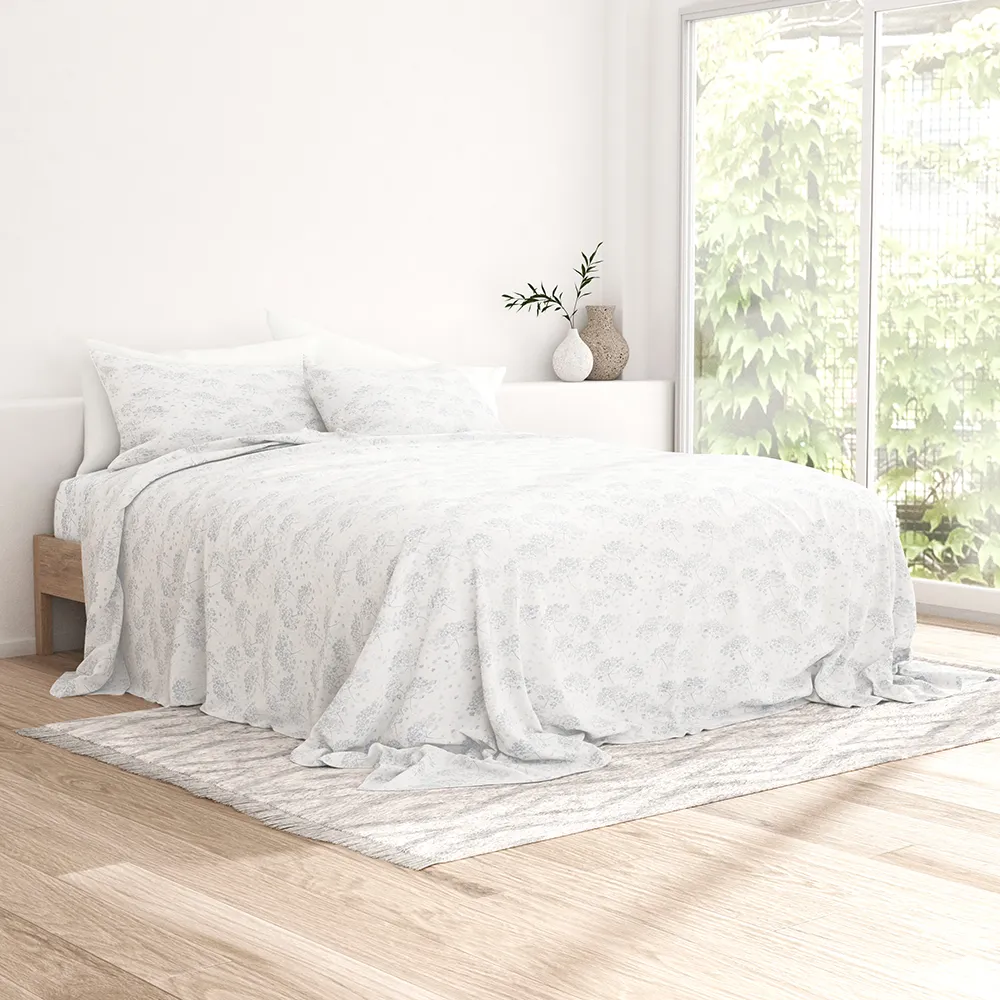 Flower Bunch Flannel Sheet Set