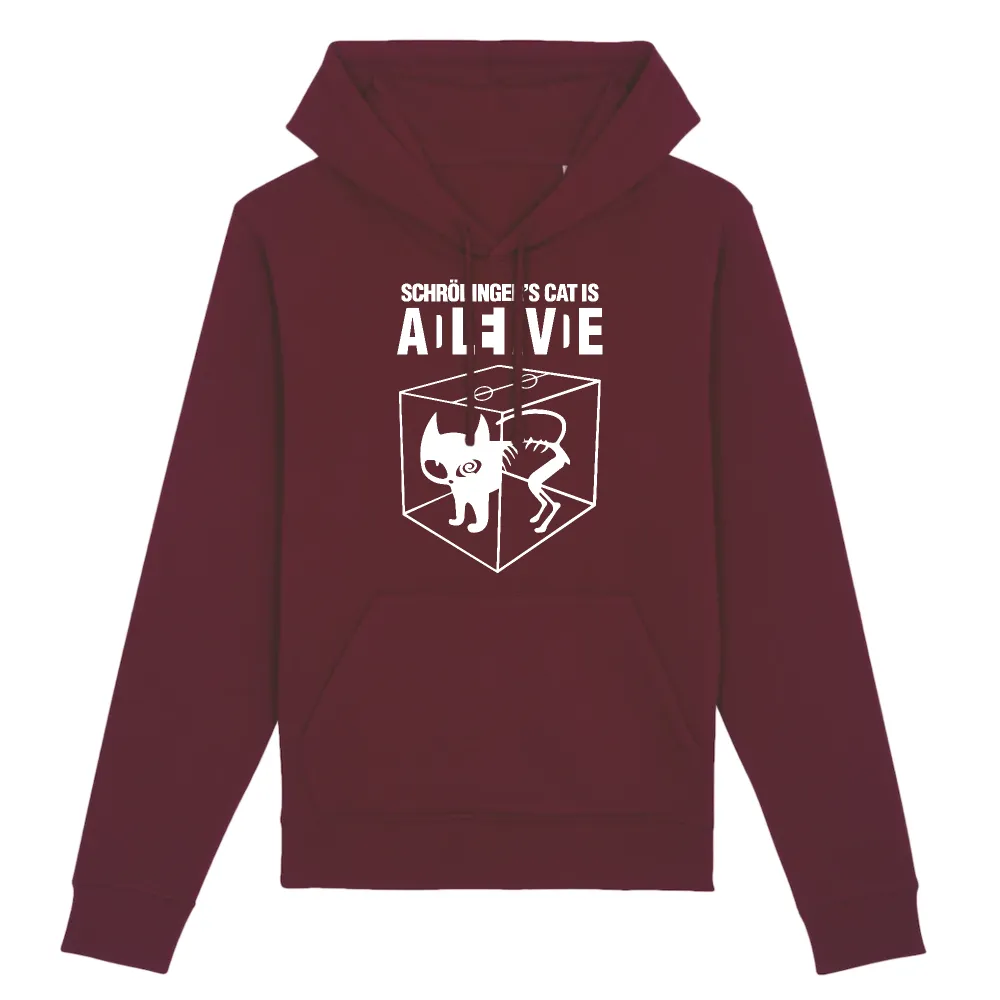 Science Cat Graphic Pullover Hoodie