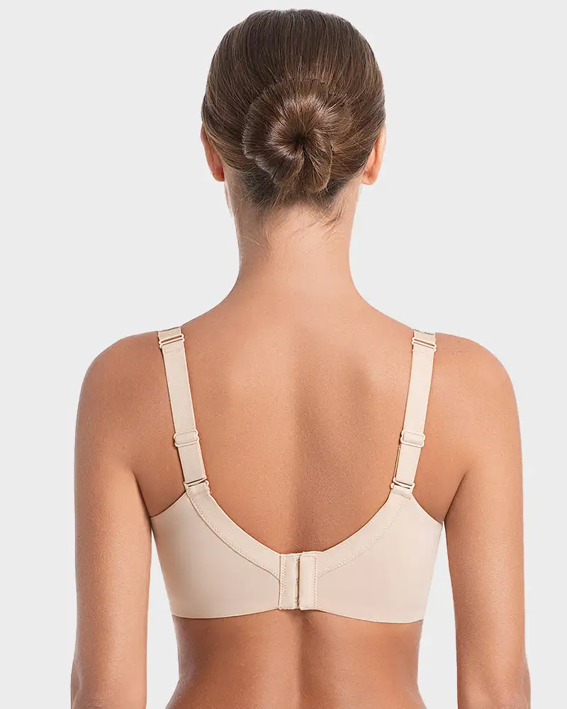 Deep V Push-Up Underwire Bra with Rhinestone Strap