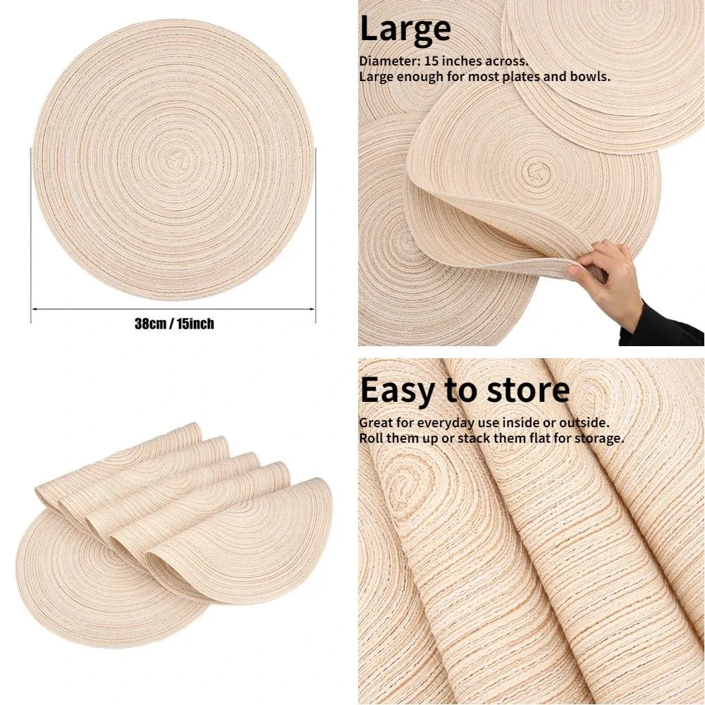 Round Placemat And Coaster Set