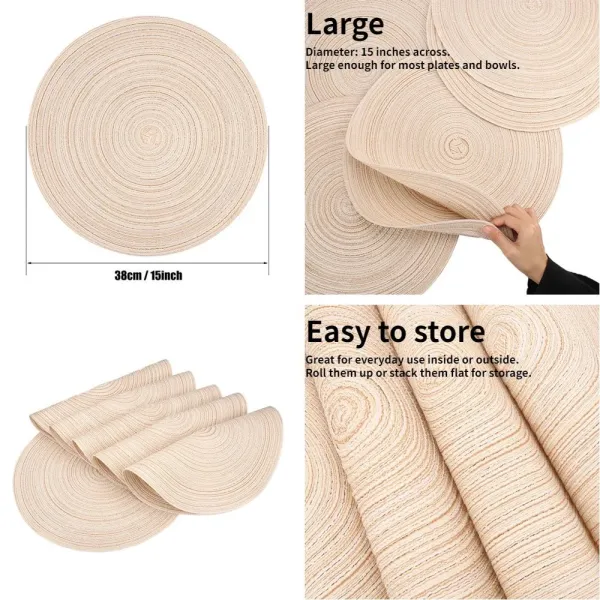 Round Placemat And Coaster Set
