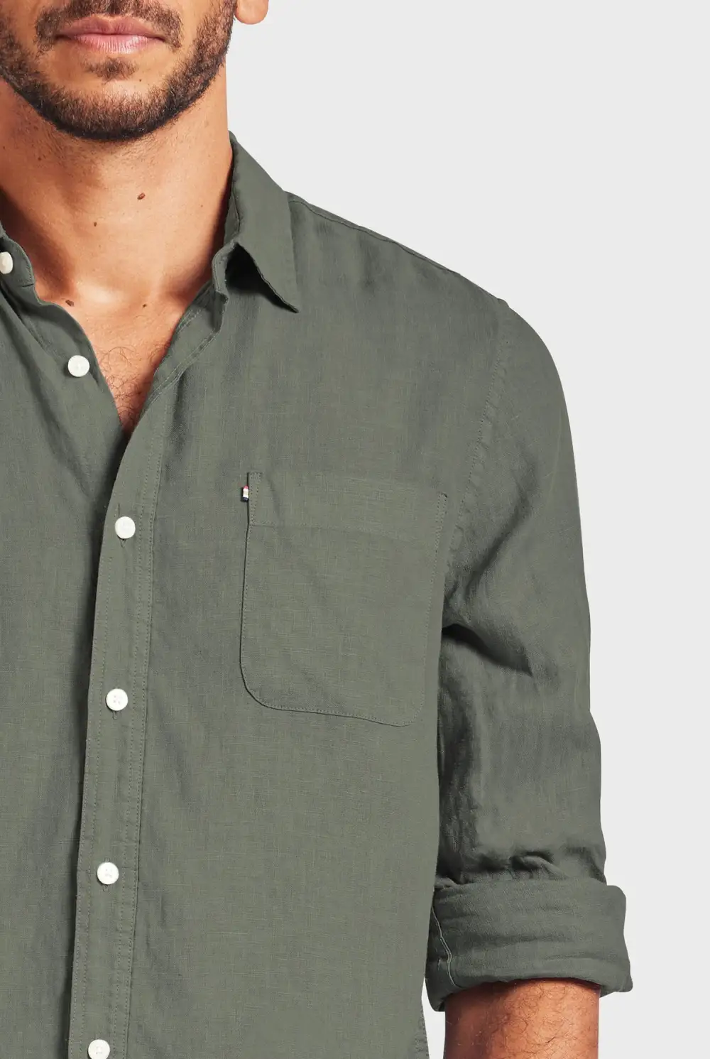 Abstract Stripe Linen Casual Button Up Shirt
