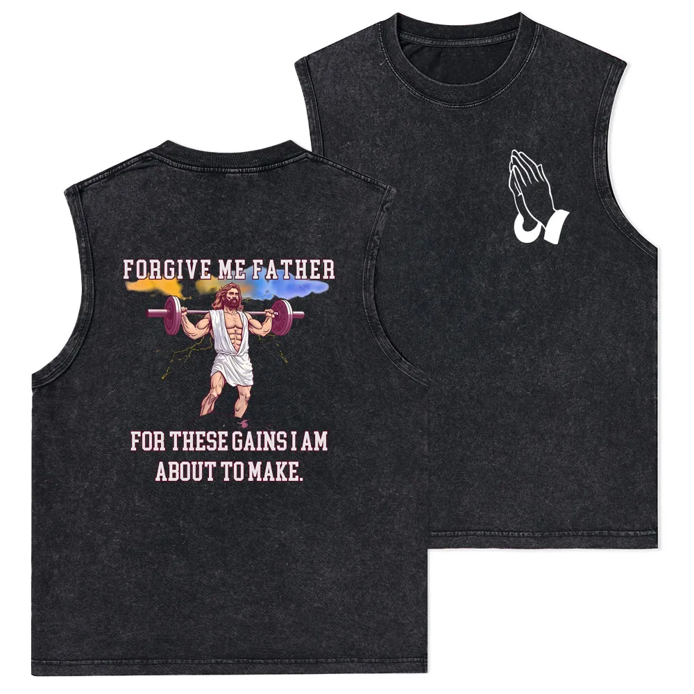 Forgiven Me Father Christian Washed Tank Top