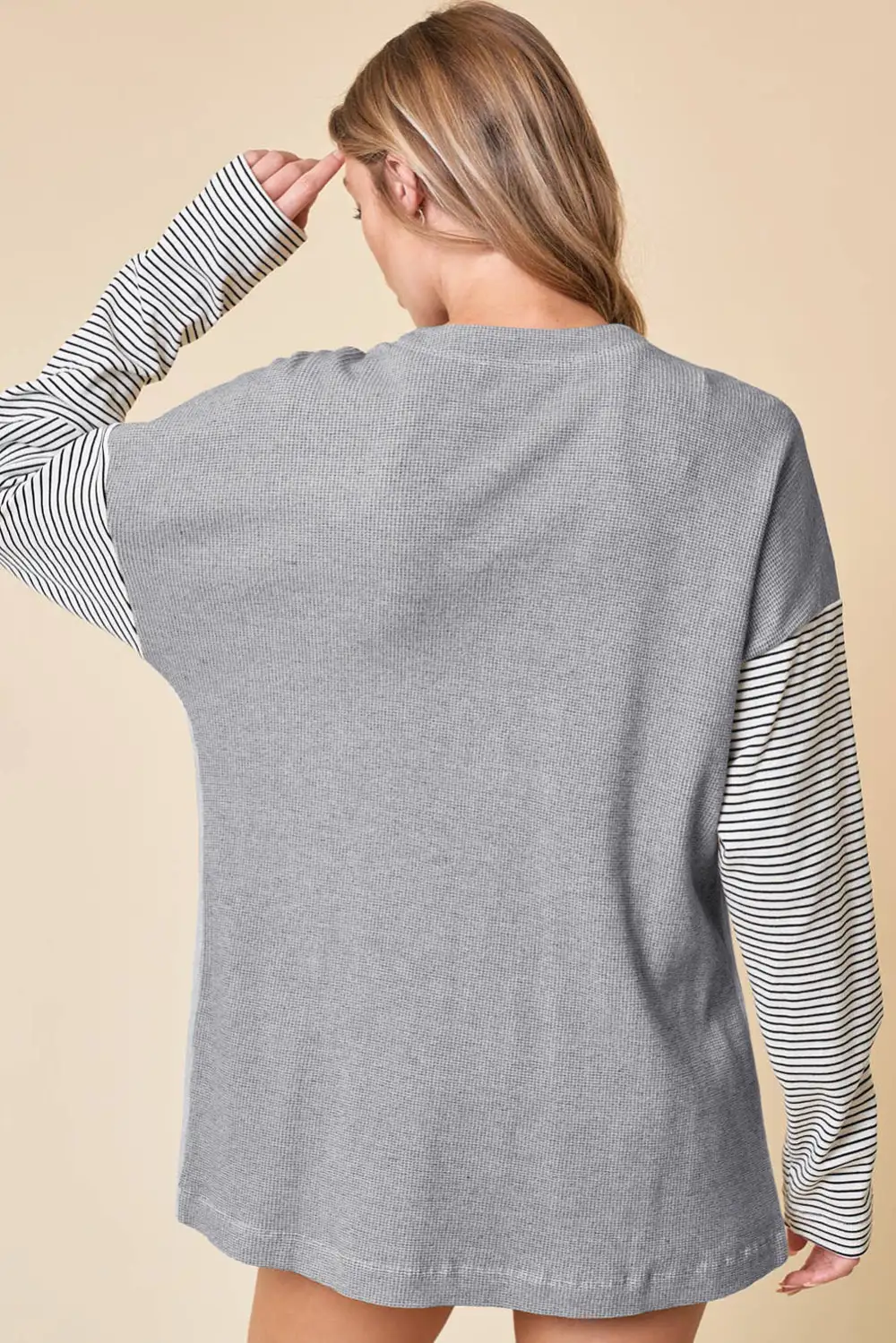 Color Block Patchwork Open Front Pocketed Cardigan