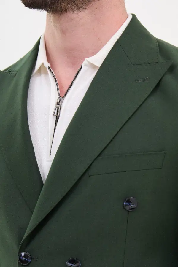 Clean Cut Slim Fit Double Breasted Blazer