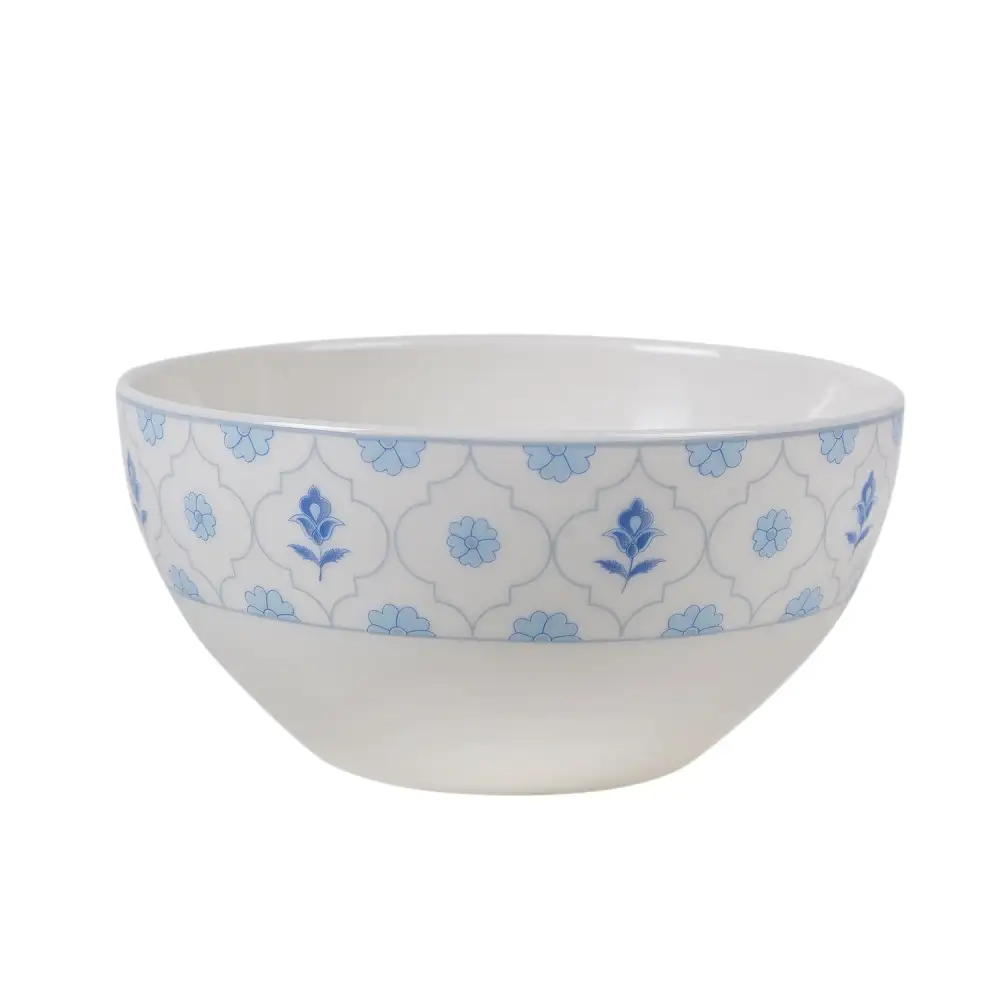 Ivory Blue Ceramic Side Bowl