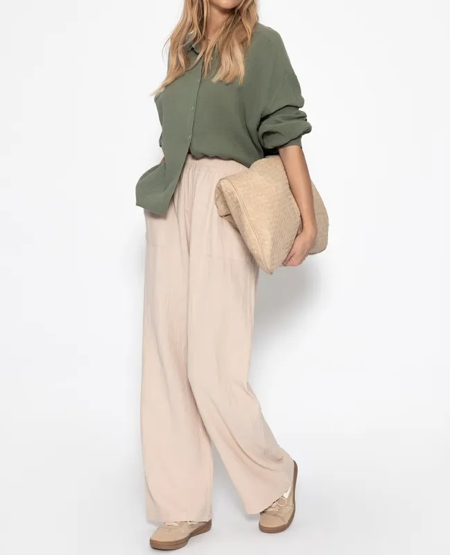 Beige Muslin Everyday Pants