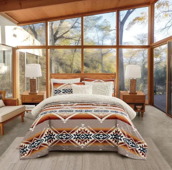 Balanced Quilted Geometric Quilt Set