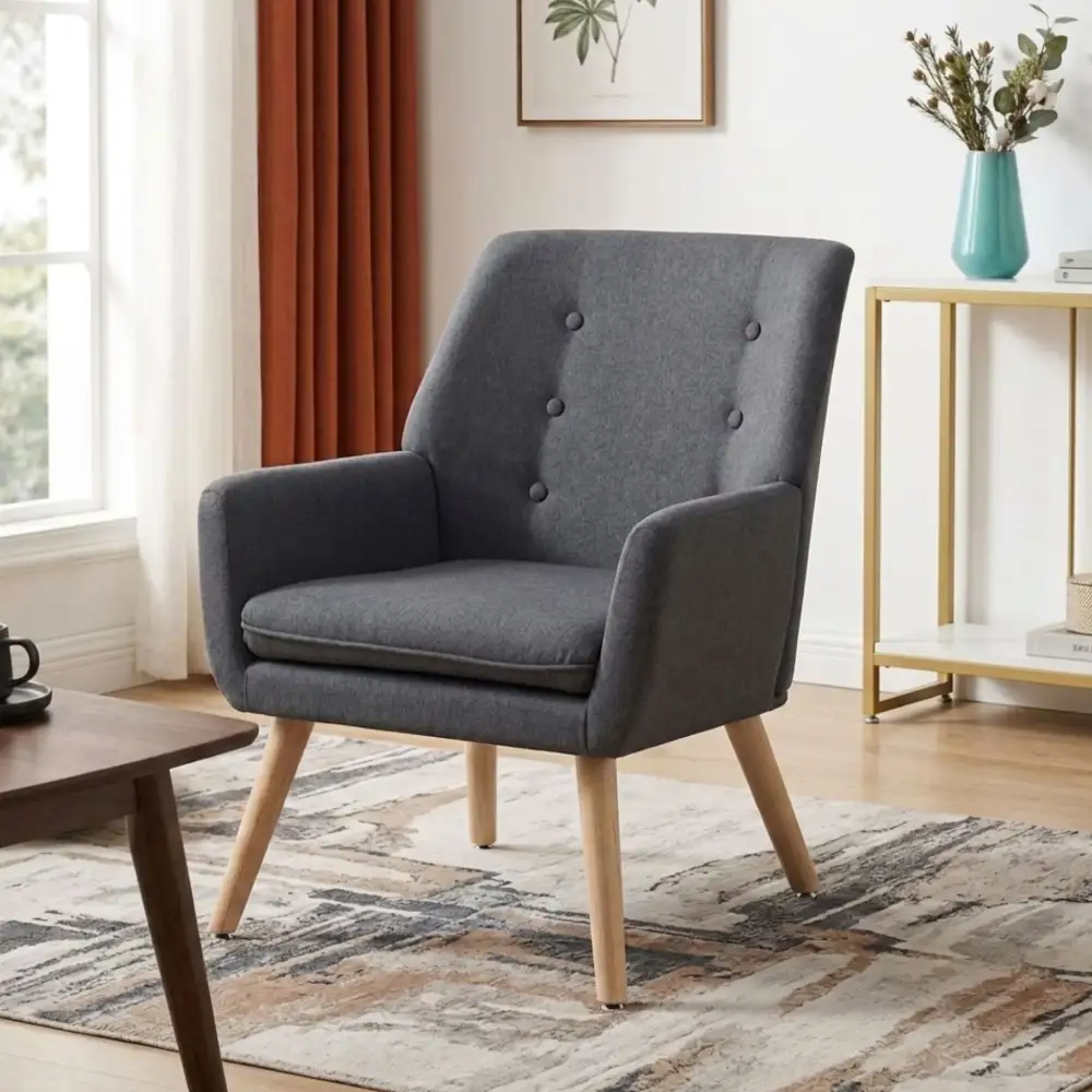 Plush Easy Living Linen Armchair