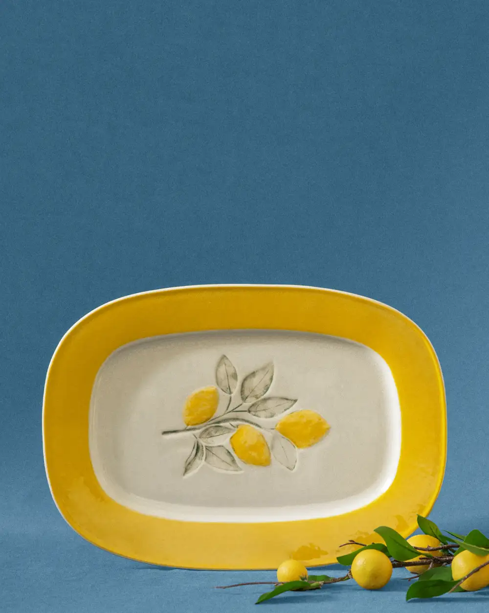 Hand-Painted Stoneware Plate