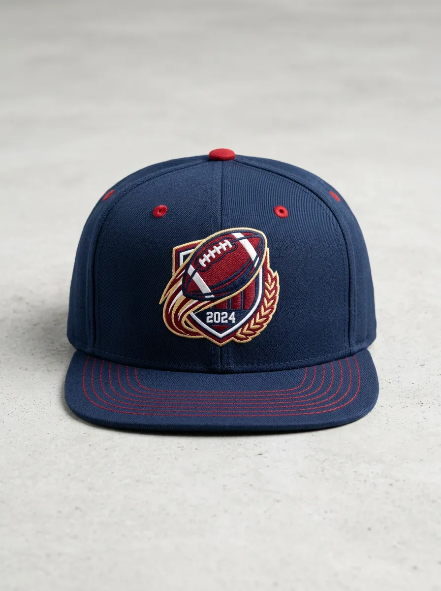Embroidered Gridiron Shield Baseball Cap