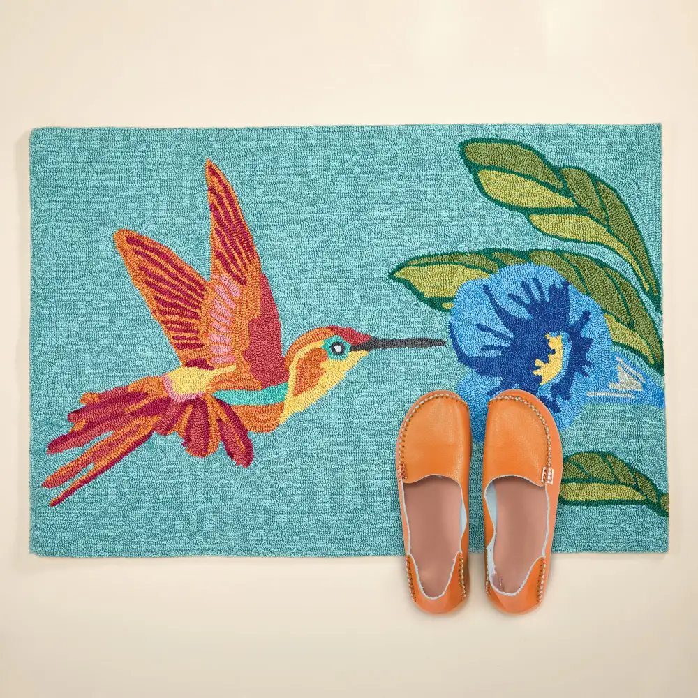 Hummingbird Decorative Home Accent Rug