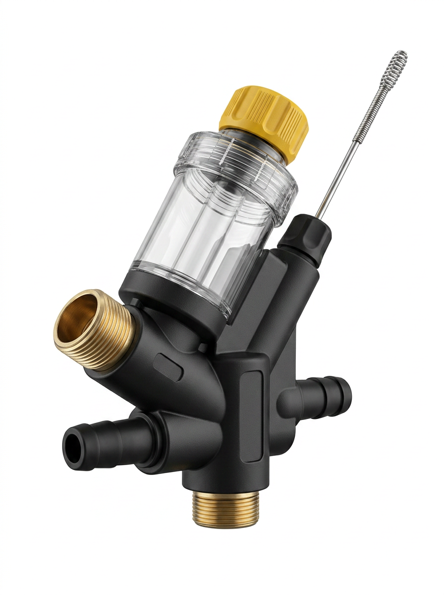Clear-Housing Water Heater Flush Connector