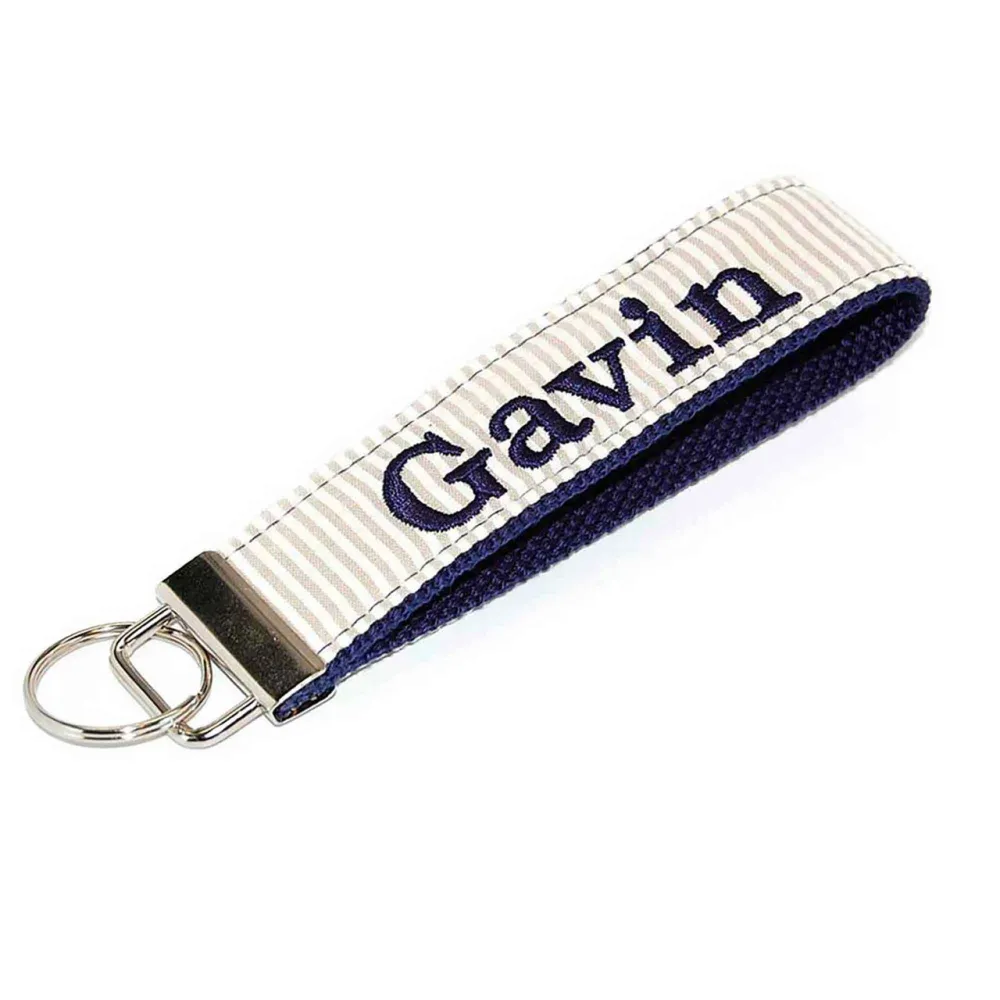 Seersucker Polished Keychain