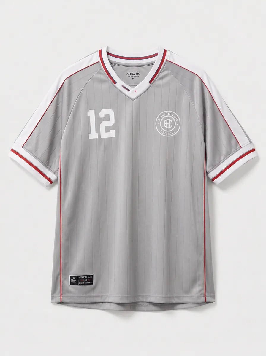 Men's Athletic Club 12 Number Striped Printed Soccer Jersey