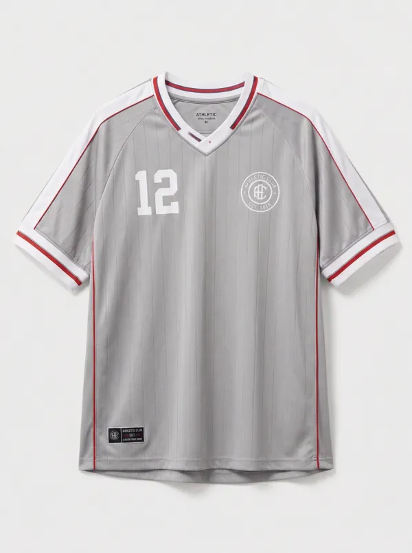 Men's Athletic Club 12 Number Striped Printed Soccer Jersey