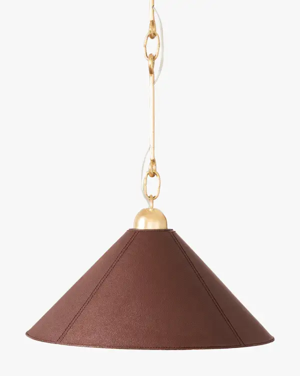 Leather Iron Pendant Light