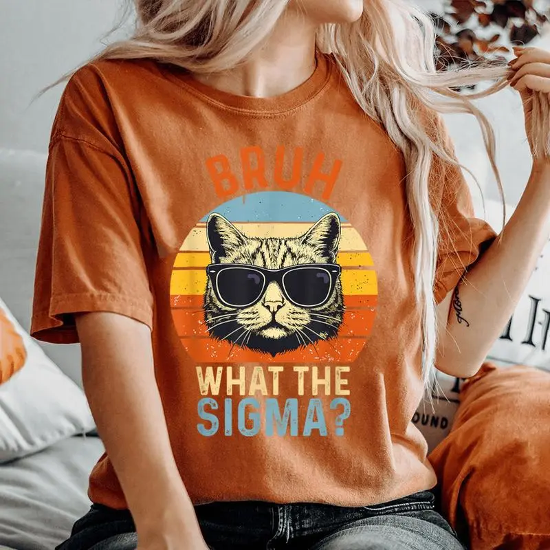 What The Sigma Bruh Saying Adult Sarcastic Meme Quote Women's Oversized Comfort T-Shirt