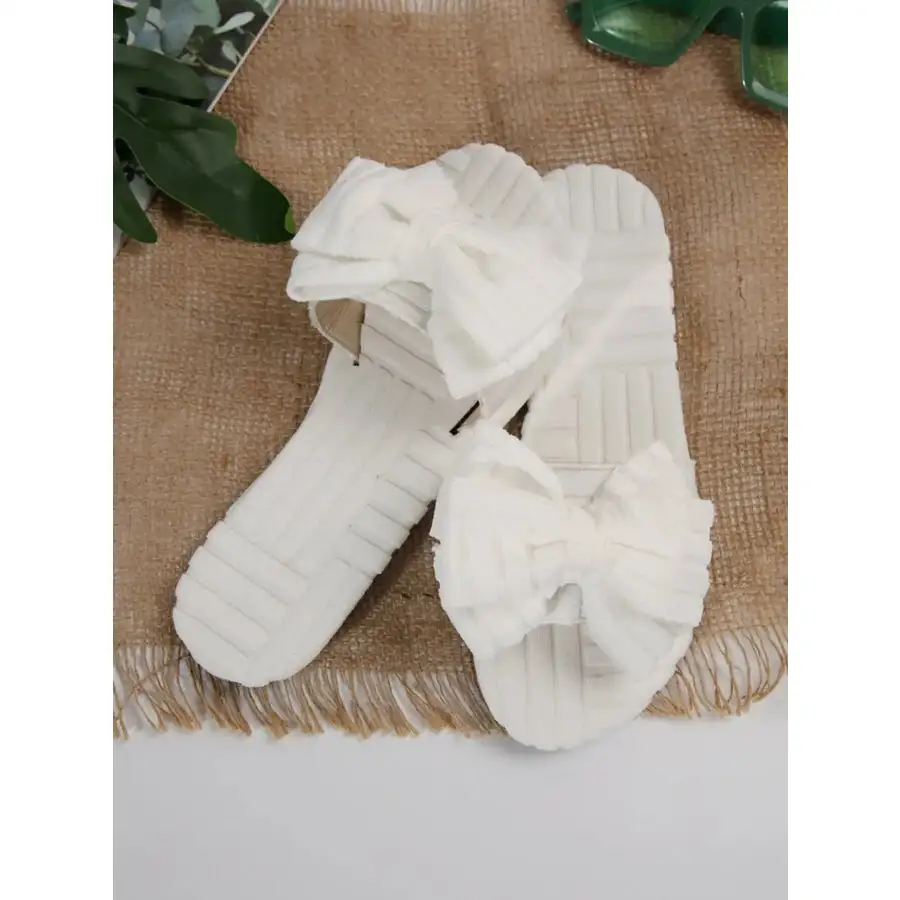 Bow Knot Open Toe Slippers