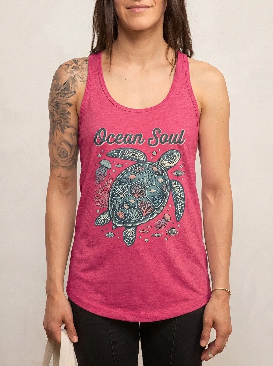 Ocean Lover Sea Tank Top Relaxed