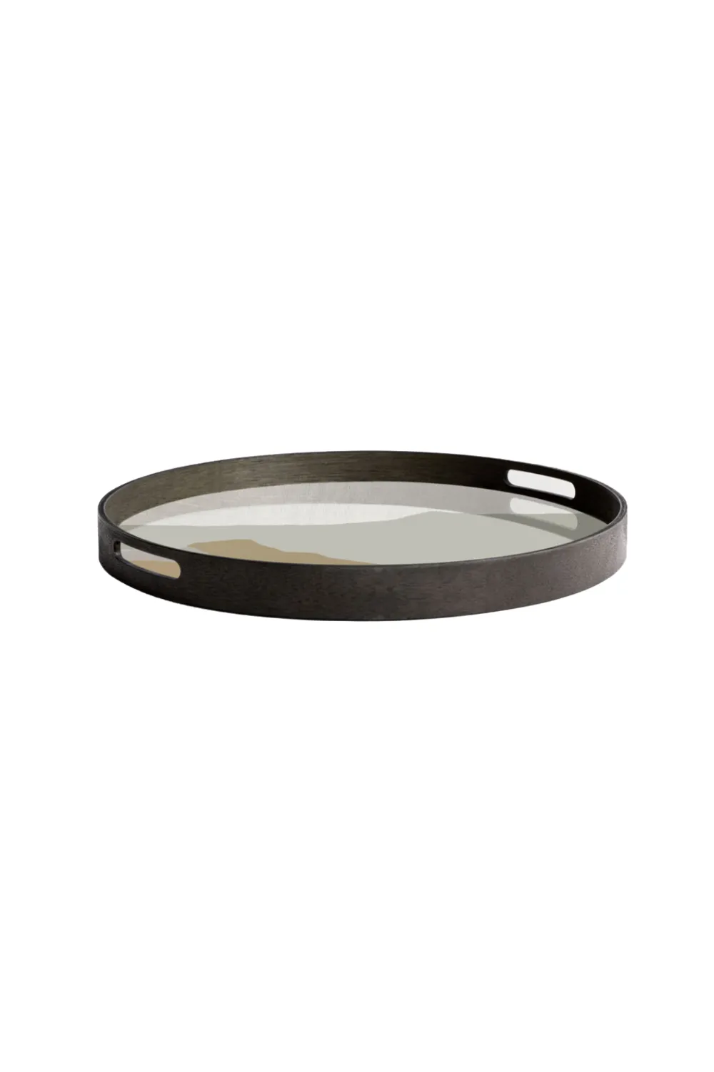 Wooden Rim Round Tray