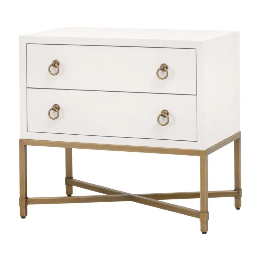 Curved Shagreen Drawer Nightstand