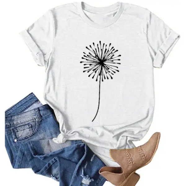 Refined Round-Neck Short-Sleeve Knit T-Shirt