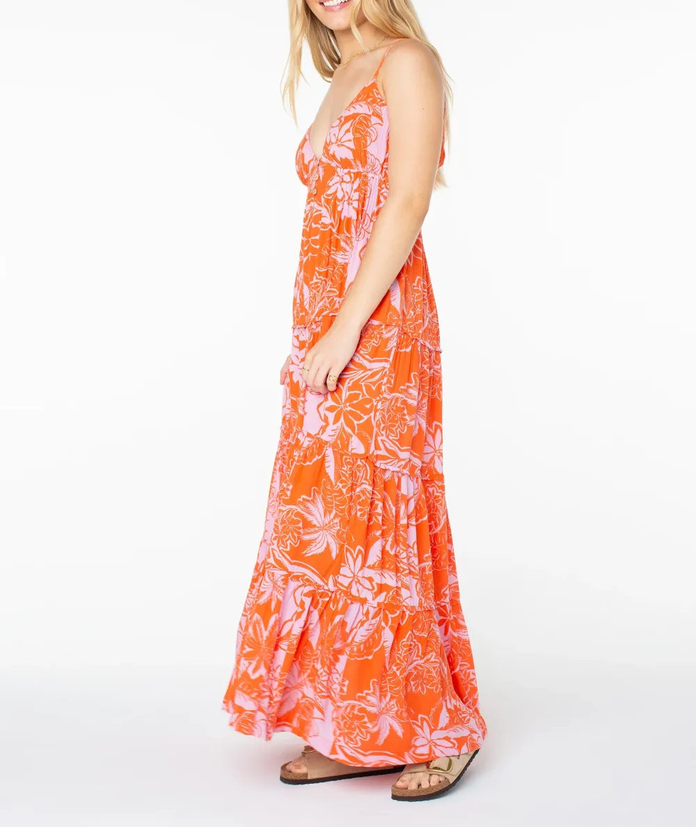 Deep V-Neck Backless Beach Dress