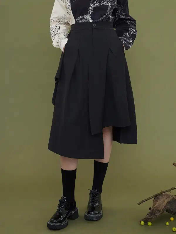 Soft Utility Everyday Casual Polyester Skirt