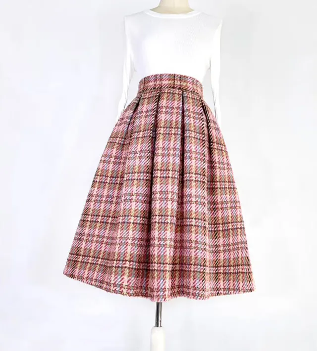 Minimal Layering Everyday Casual Wool Skirt