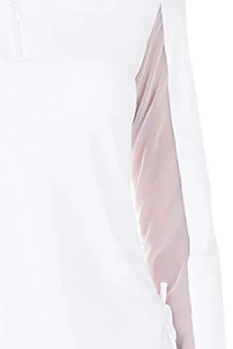Ruched Zip Polo Shirt