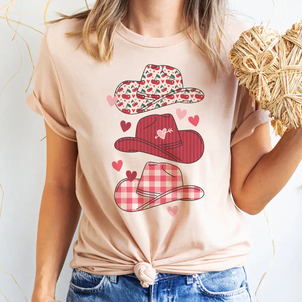 Western Hat Cowboy Graphic T-Shirt